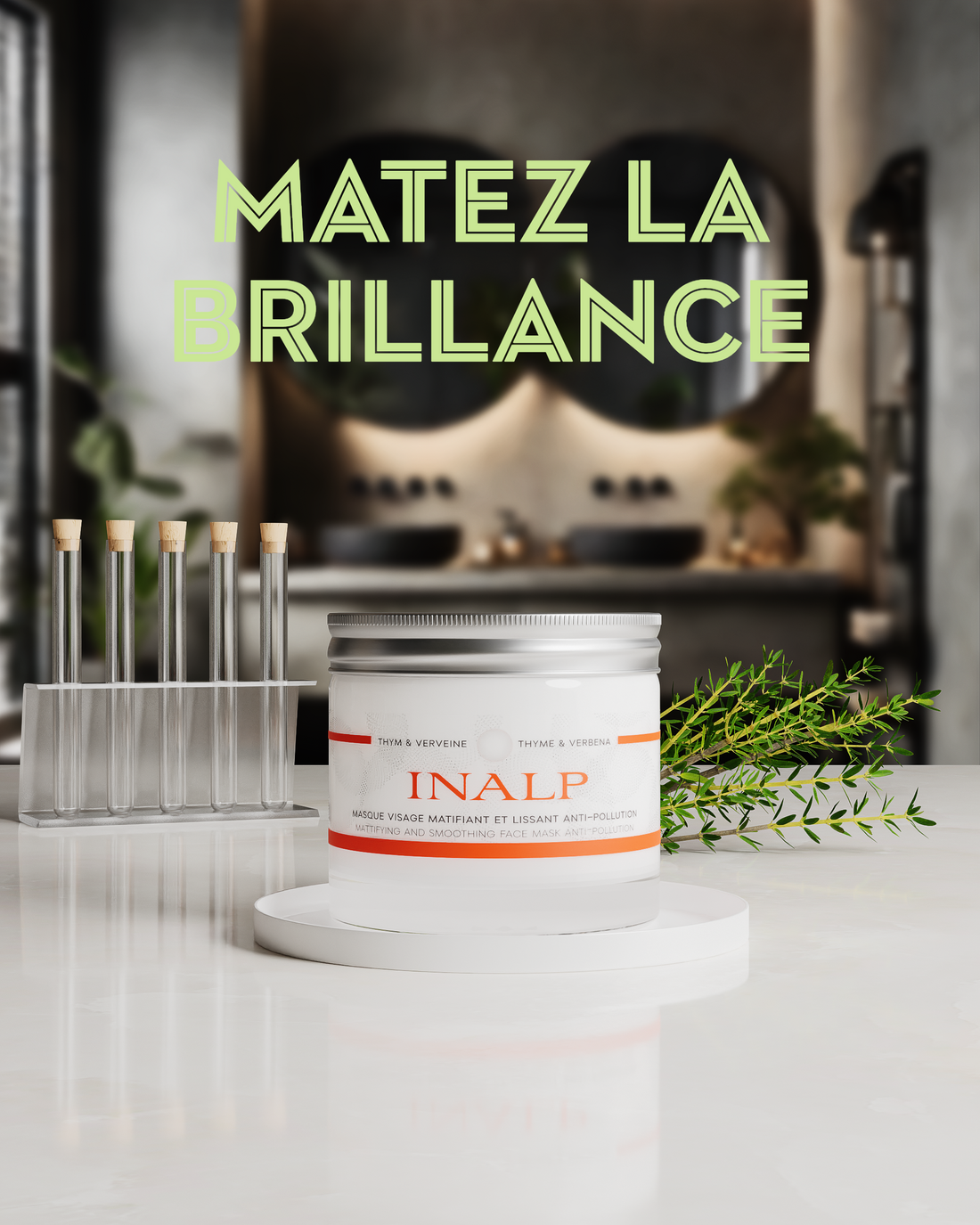 Masque Visage Matifiant &amp; Lissant Anti-Pollution Inalp - L&