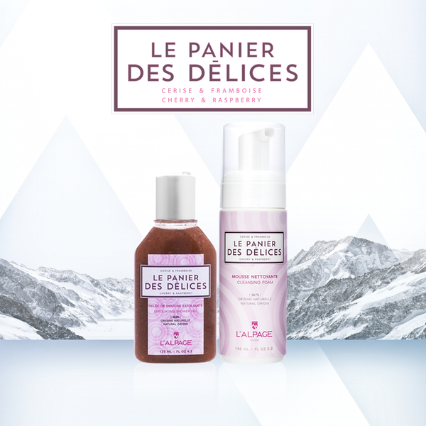 Coffret Cadeau Gelée de Douche Exfoliante 125ml + Mousse Nettoyante LE PANIER DES Délices